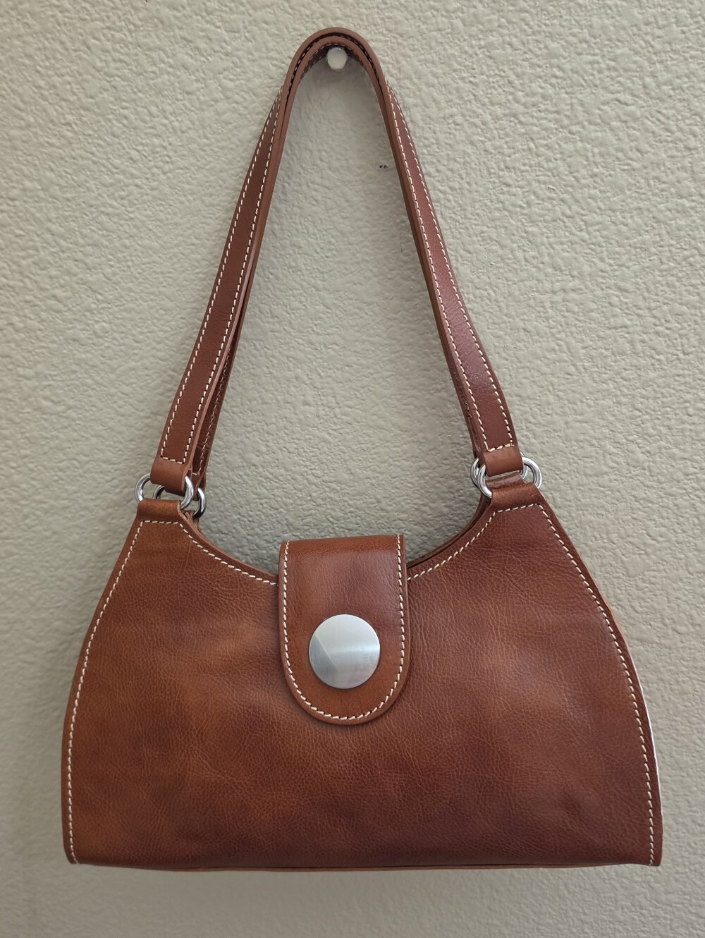 Classic Brown Soft Leather Shoulder Bag - Timeless Women's Handbag Made In Italy